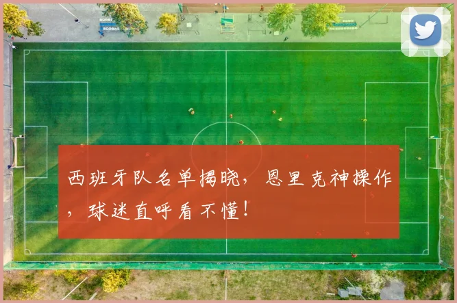 西班牙队名单揭晓，恩里克神操作，球迷直呼看不懂！